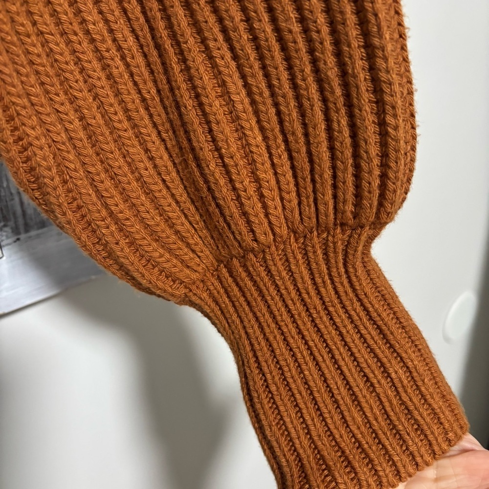 NEW Maeve Mock-Neck Raglan Honey Ribbed Sleeve Pullover Sweater Size XS - Picture 9 of 10